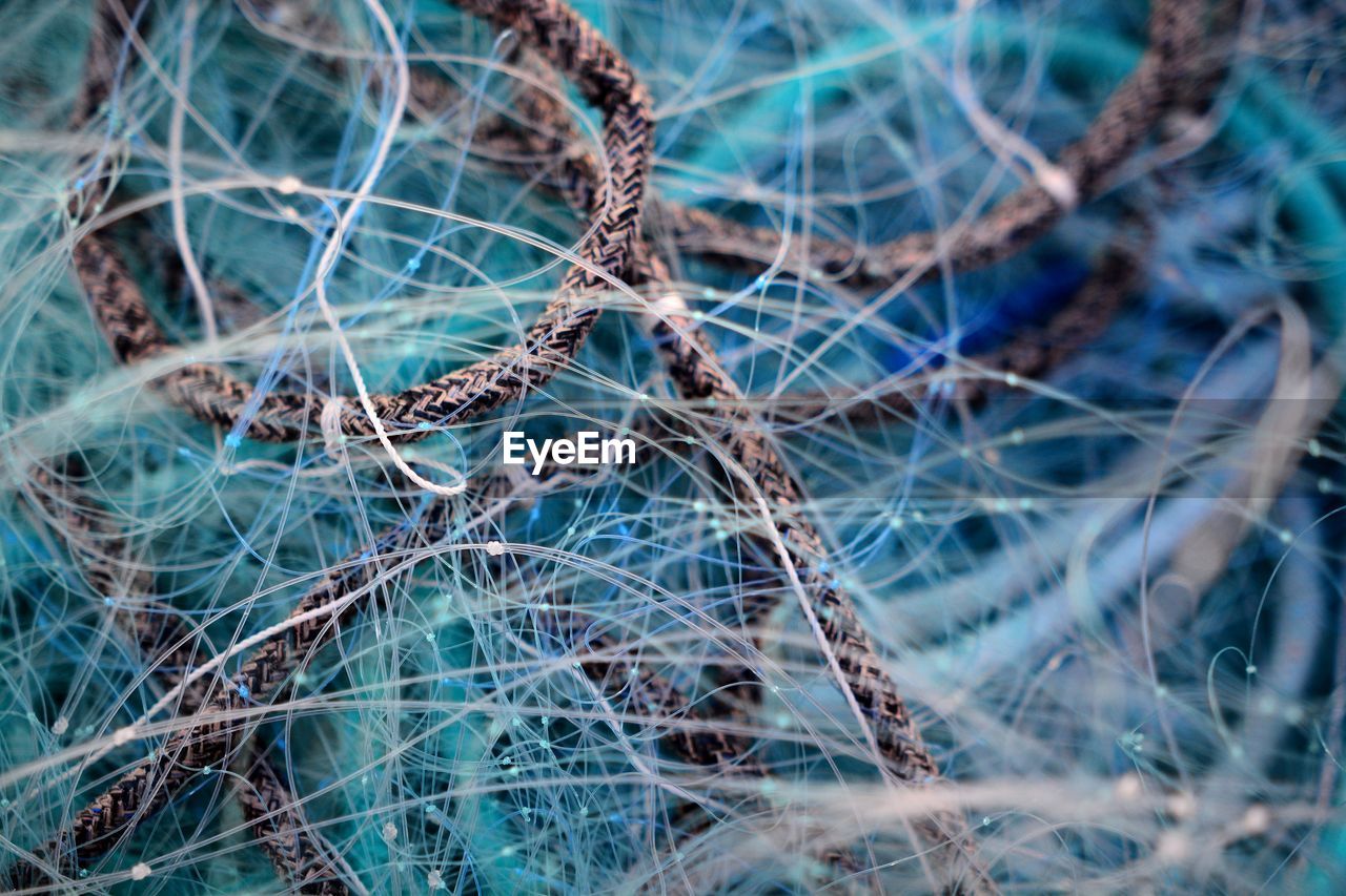 Full frame shot of fishing net