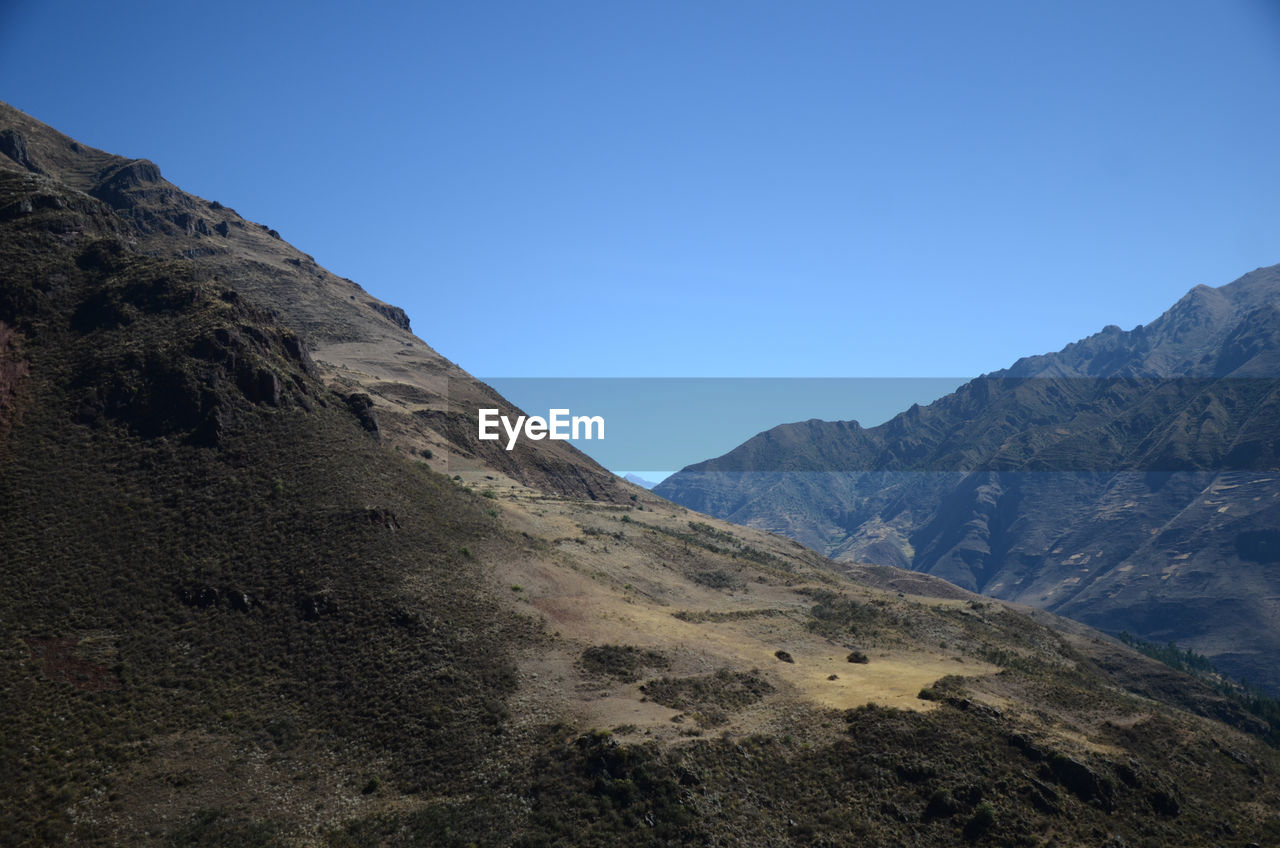 View of valley with mountains