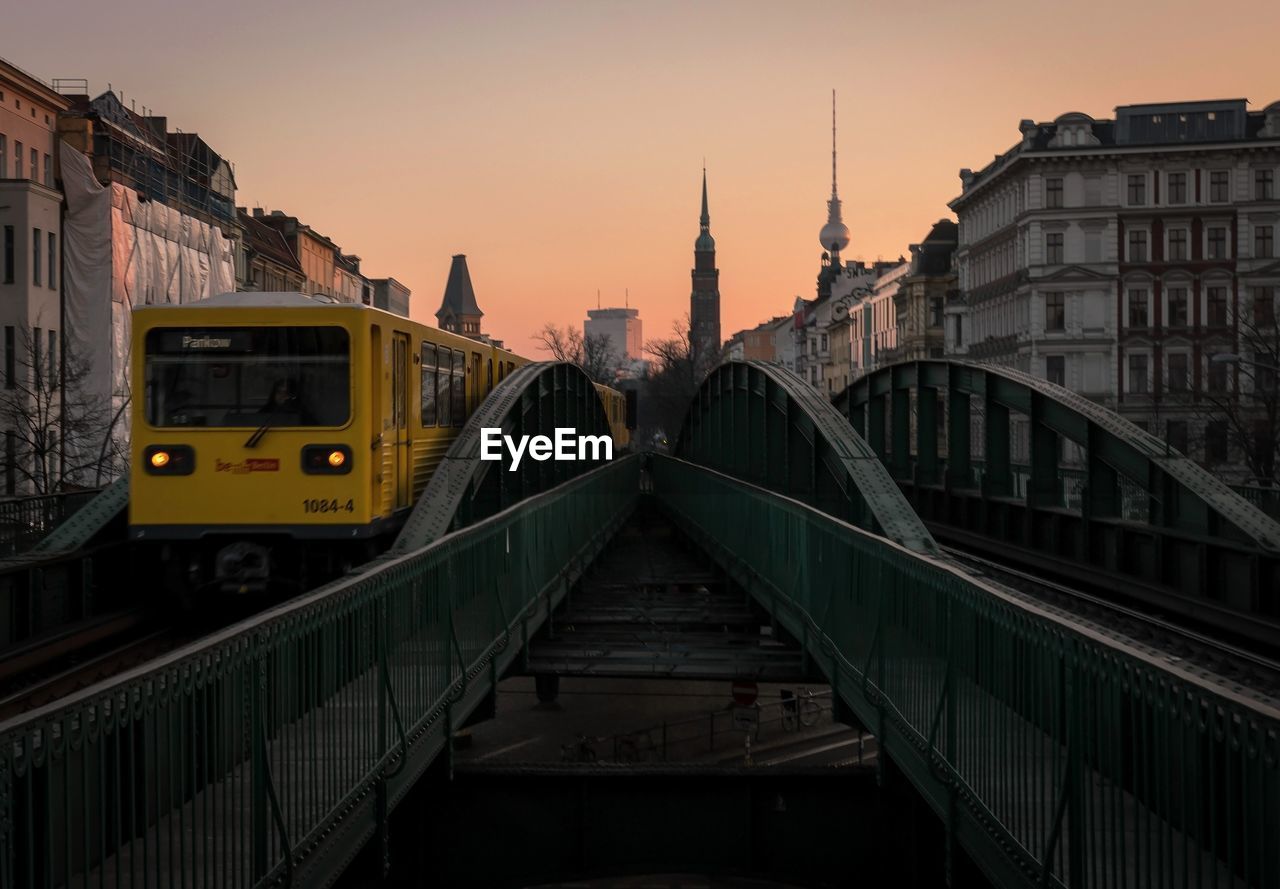 VIEW OF BRIDGE AT SUNSET