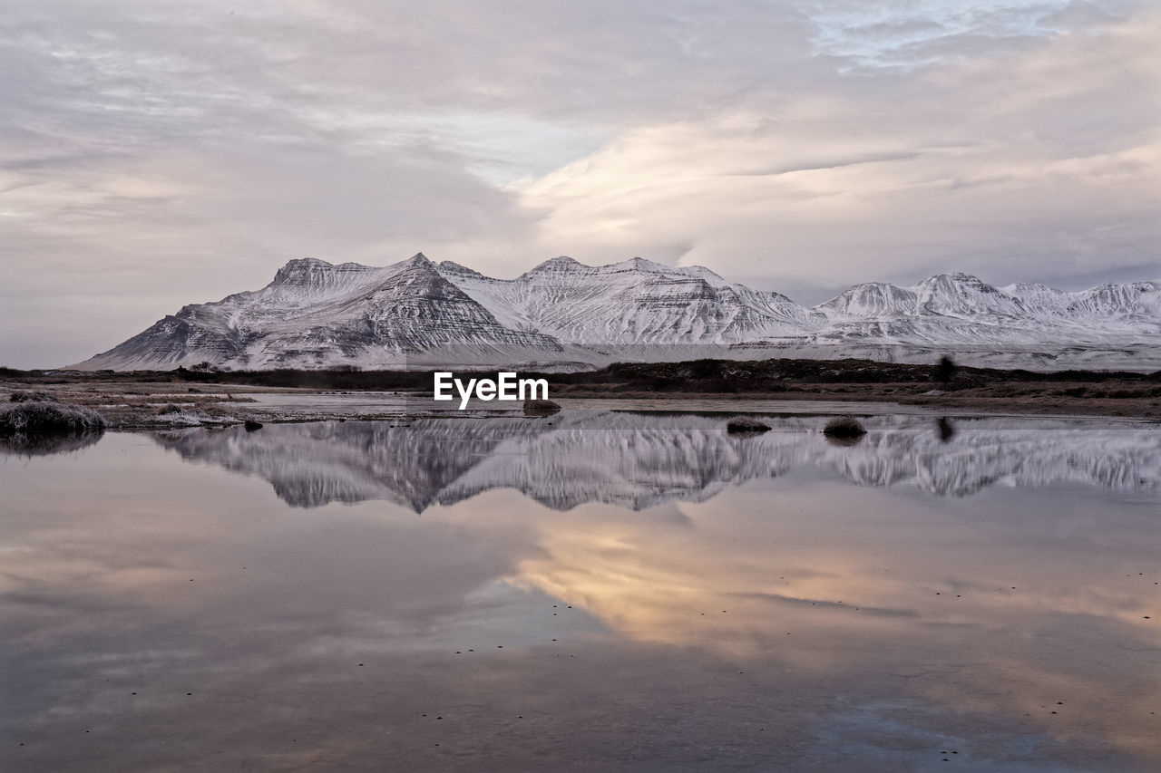 SCENIC VIEW OF SNOWCAPPED MOUNTAIN AGAINST SKY