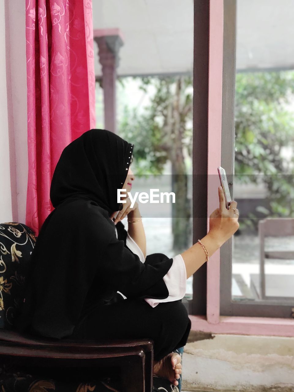 Woman taking photo