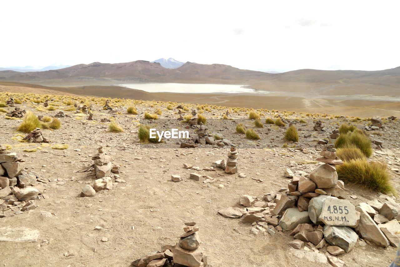 Scenic view of desert against sky