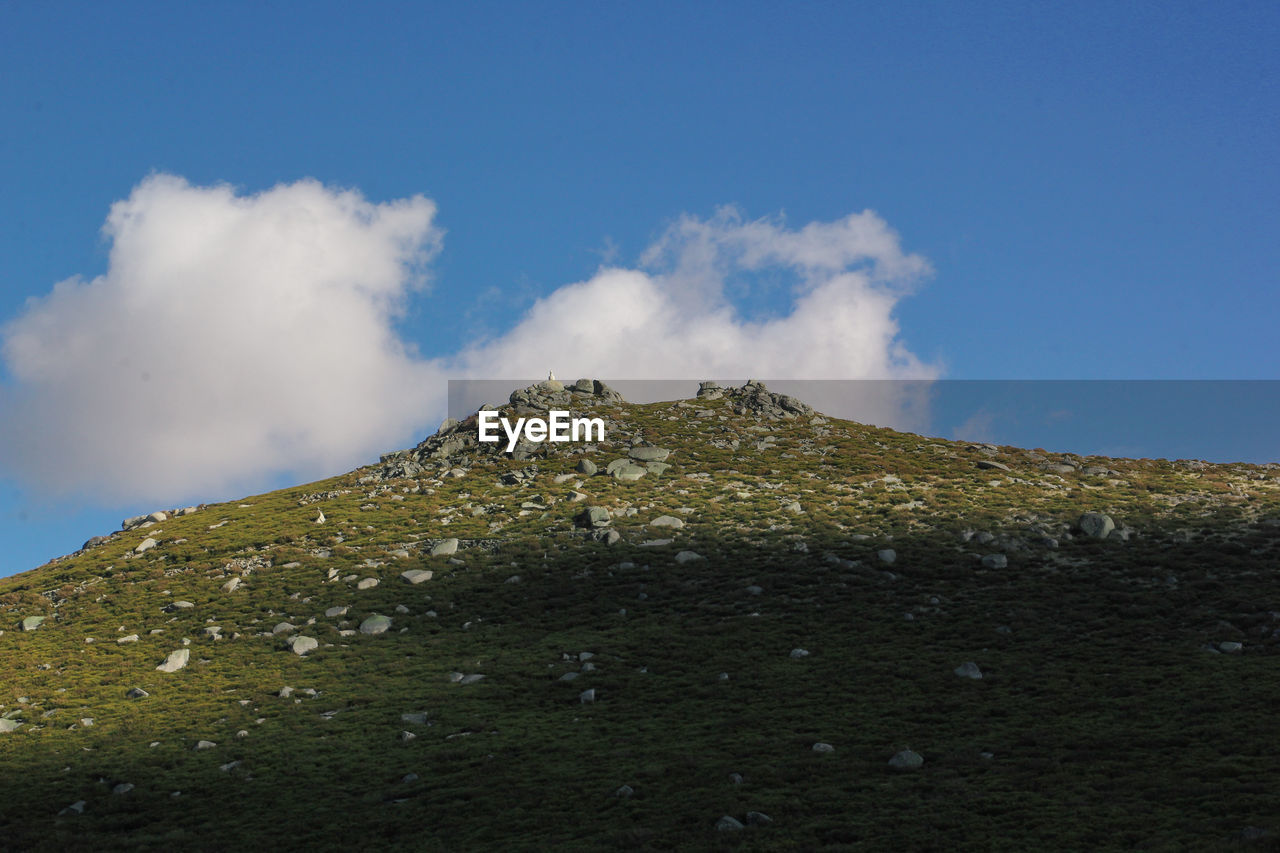 Low angle view of mountain against sky