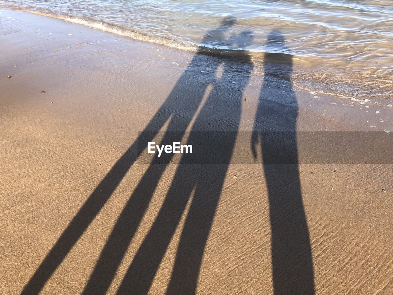 SHADOW OF PERSON ON BEACH