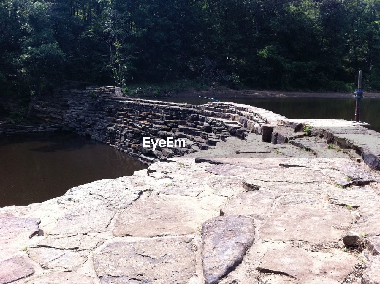 WATER FLOWING BY ROCKS