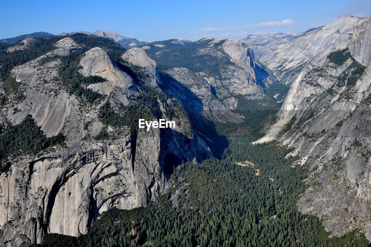 Panoramic view of mountains against sky