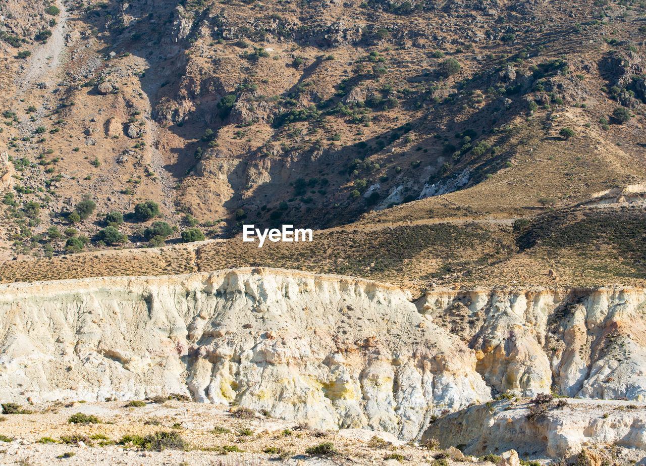 Volcanic crater stefanos in the lakki valley of the island nisyros greece