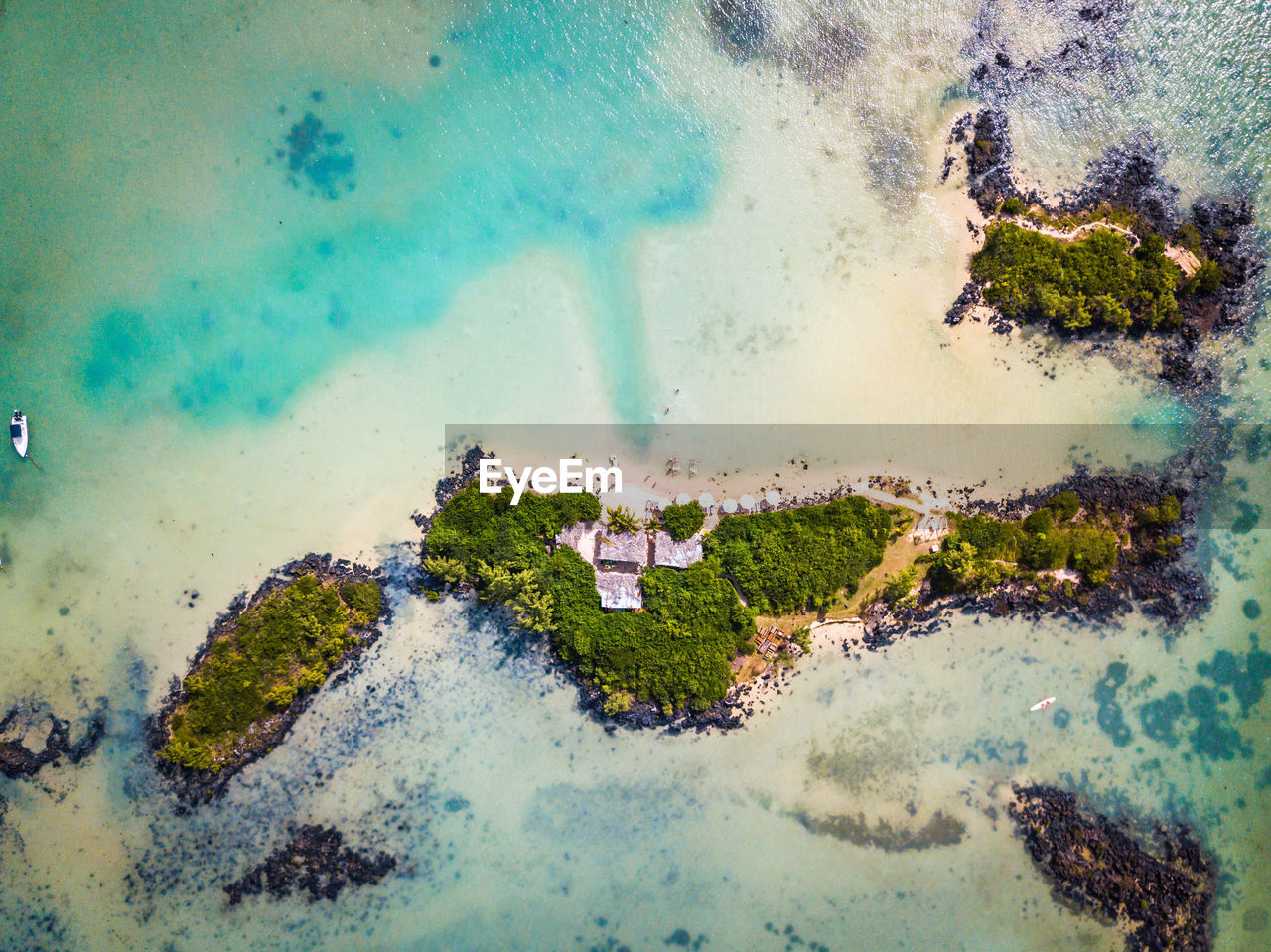 High angle view of sea shore