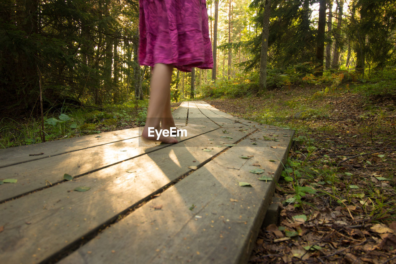 Woman in forest