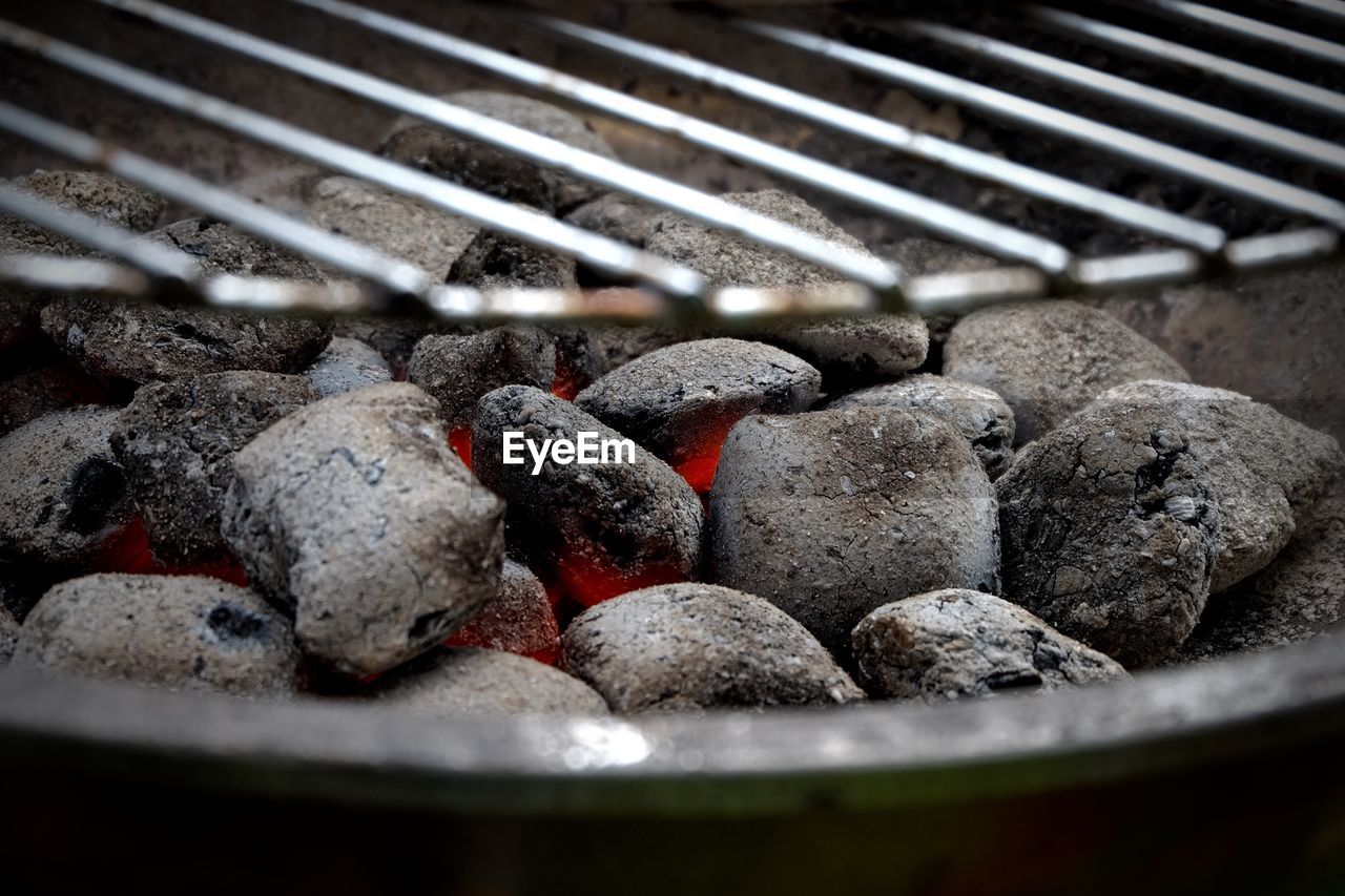 Coals in barbecue