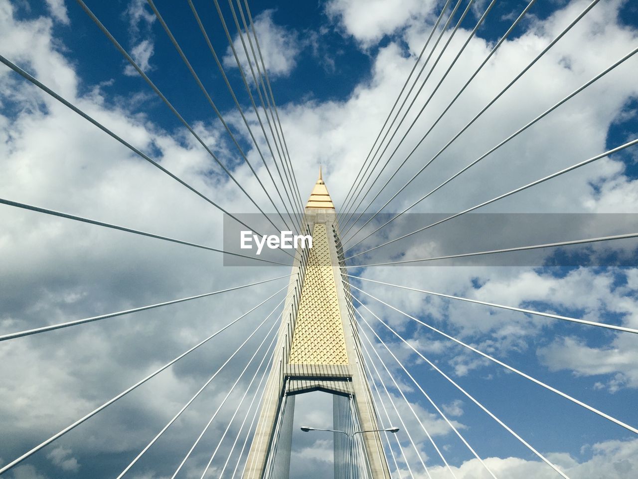 Low angle view of bridge against sky