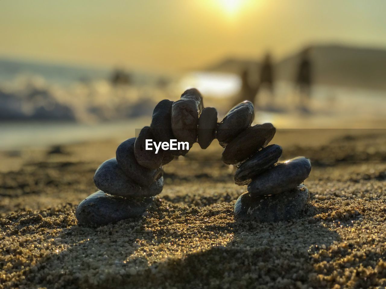 Close-up of pebbles on beach