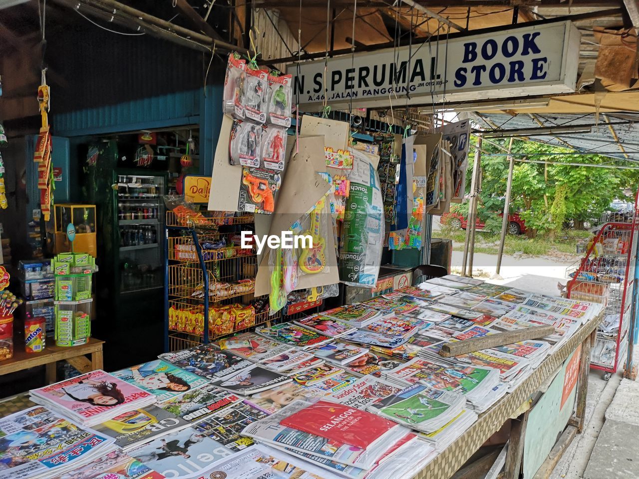 GRAFFITI ON MARKET STALL FOR SALE IN STORE