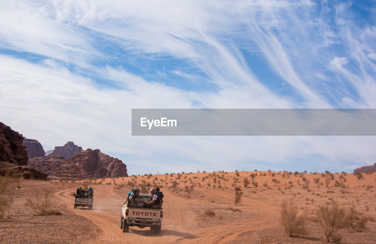 Scenic view of desert against sky