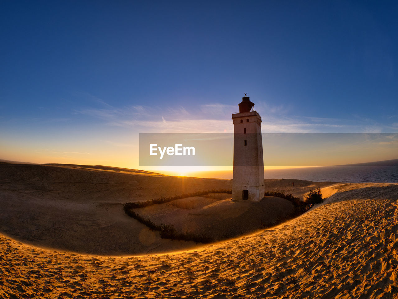 Rubjerg knude fyr lighthouse in sunset