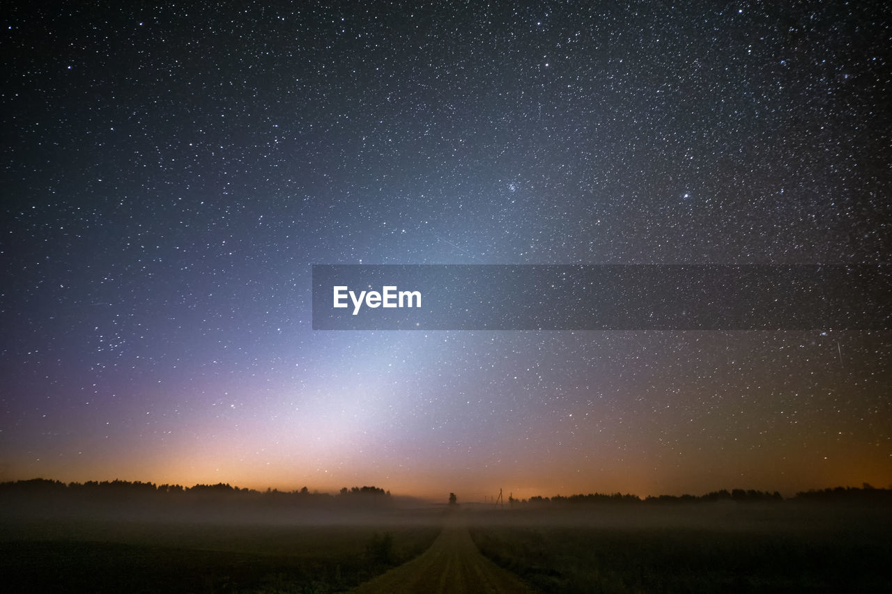 Zodiacal light - night sky phenomenon