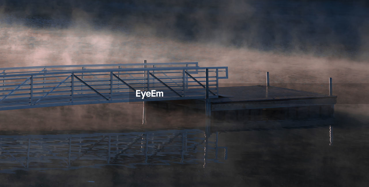 Misty morning on harrison bay in chattanooga tennessee
