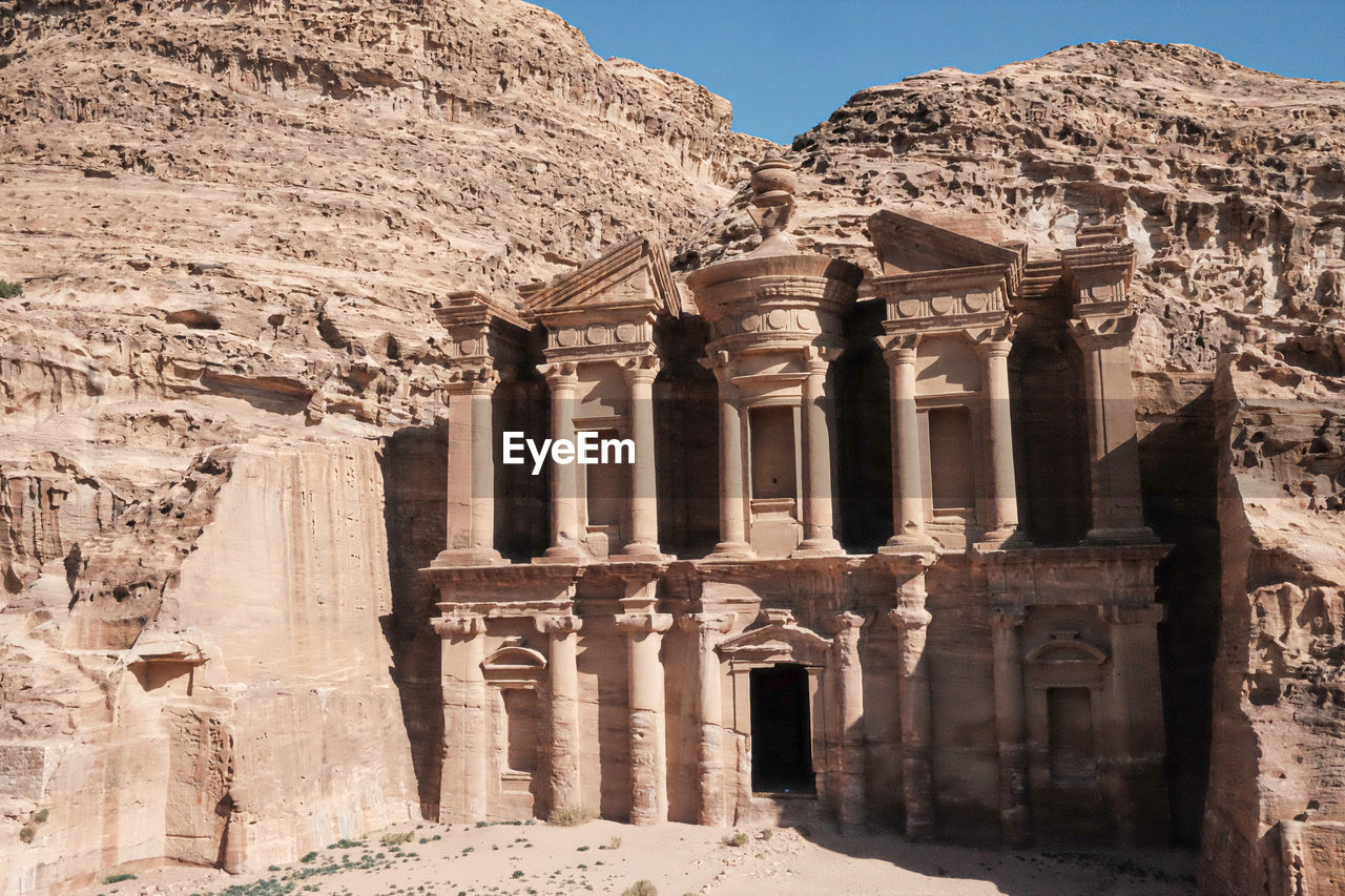 Low angle view of old ruins