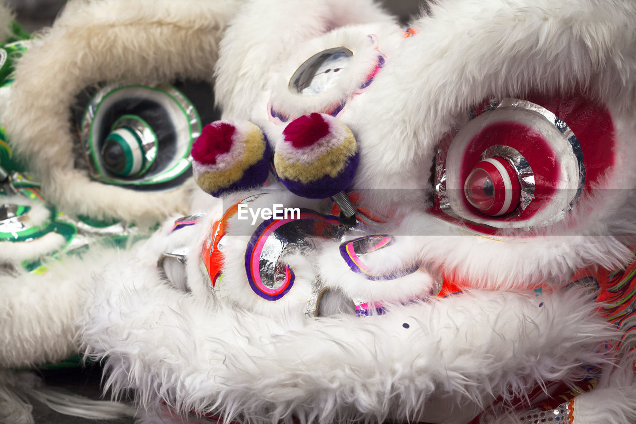 Close-up of white teddy bear