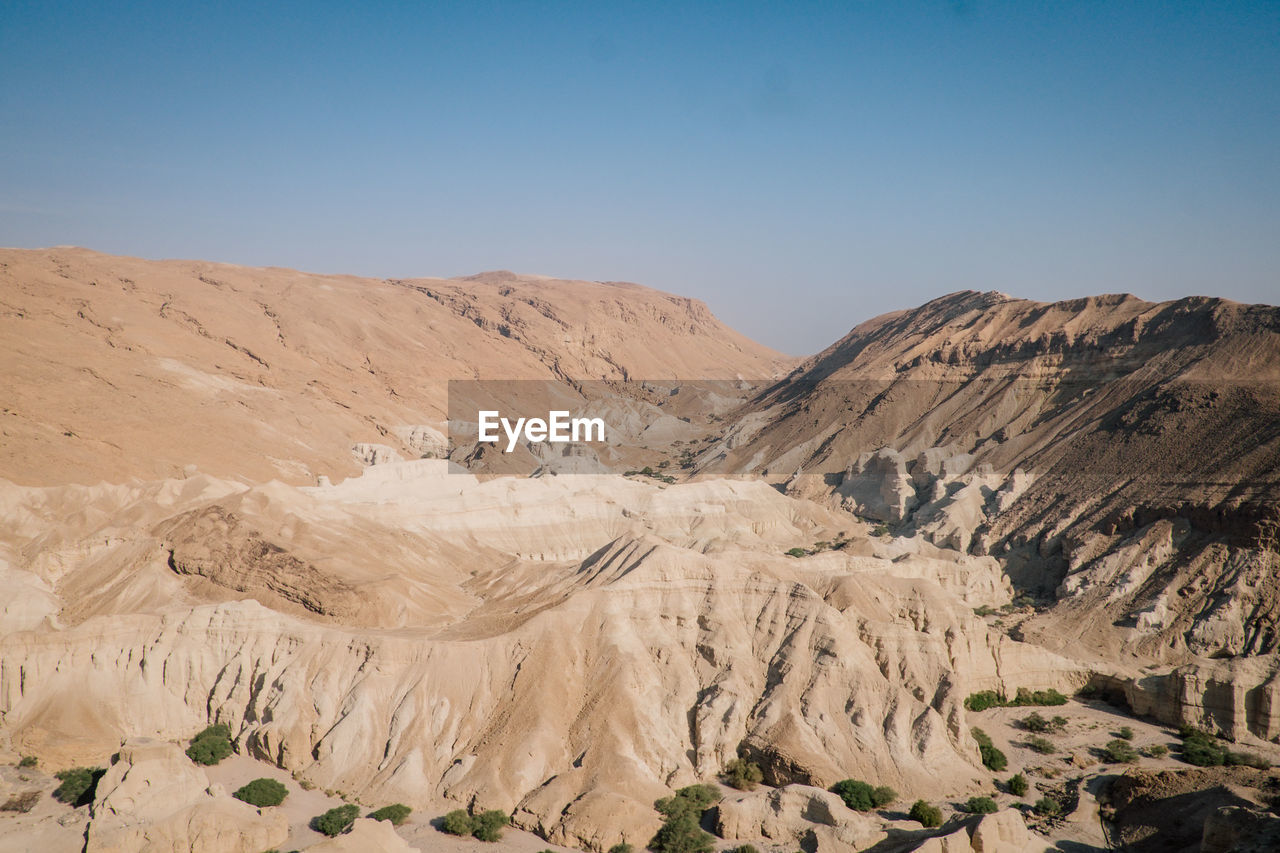 Scenic view of arid landscape against sky