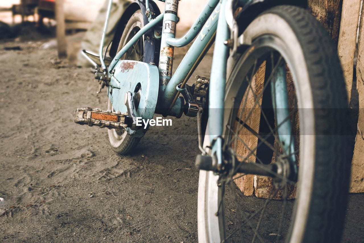 BICYCLES PARKED ON ROAD