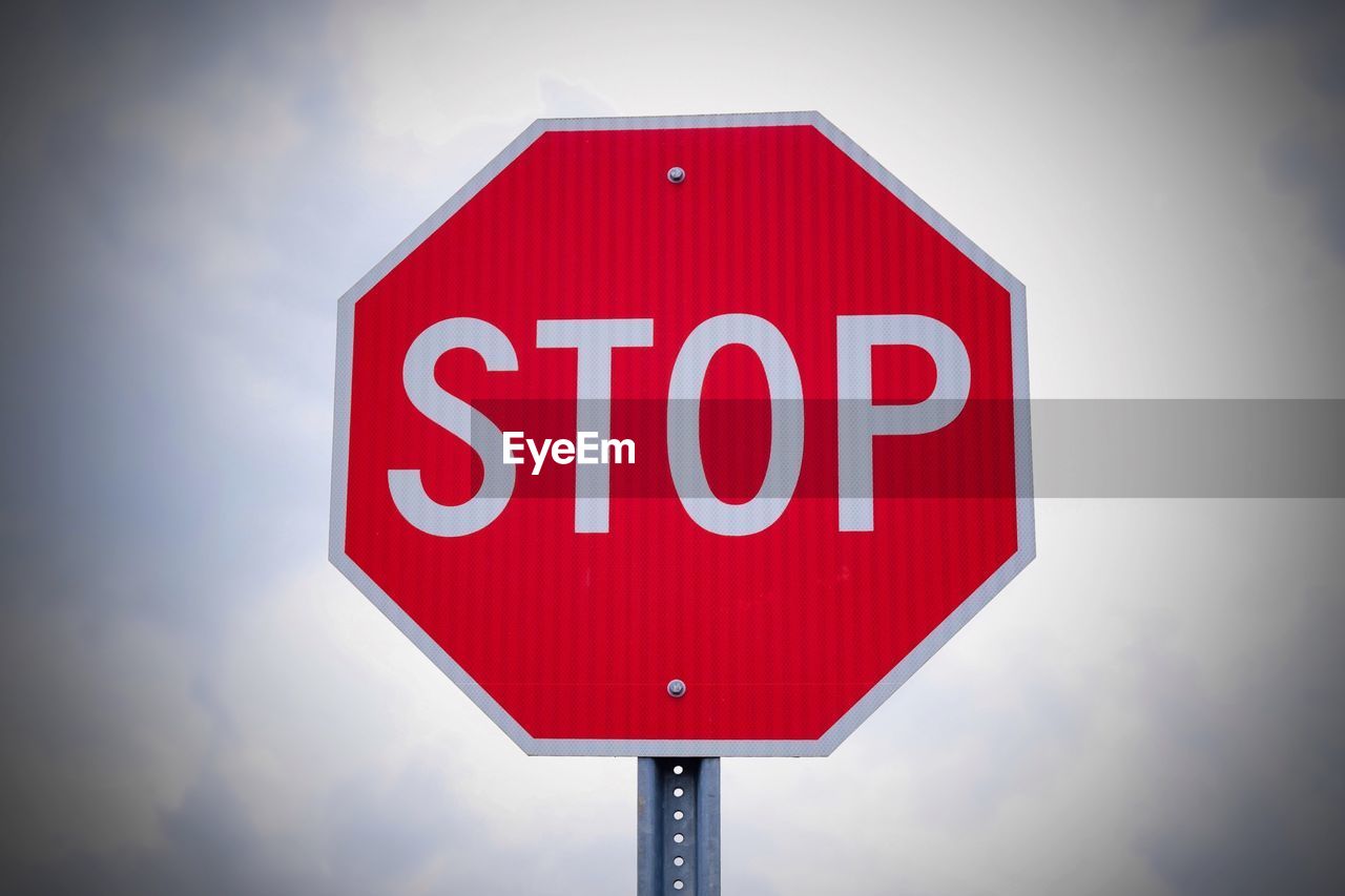Close-up of stop sign
