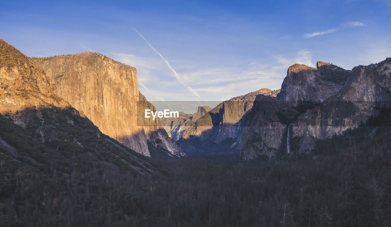 Panoramic view of mountains against sky