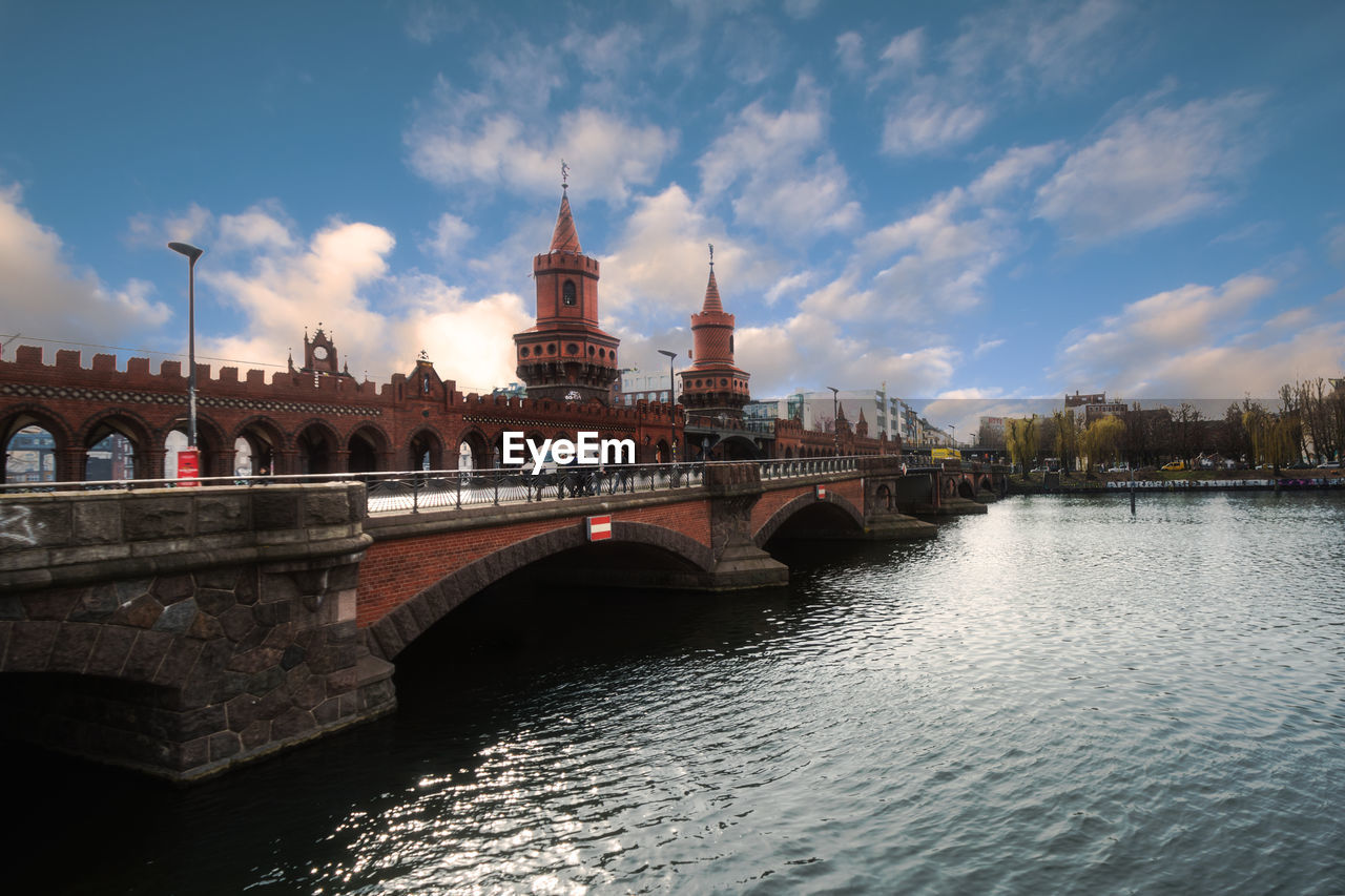 Bridge over river in city