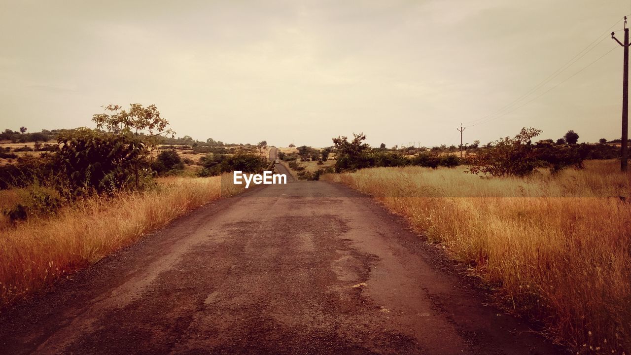 Road passing through landscape