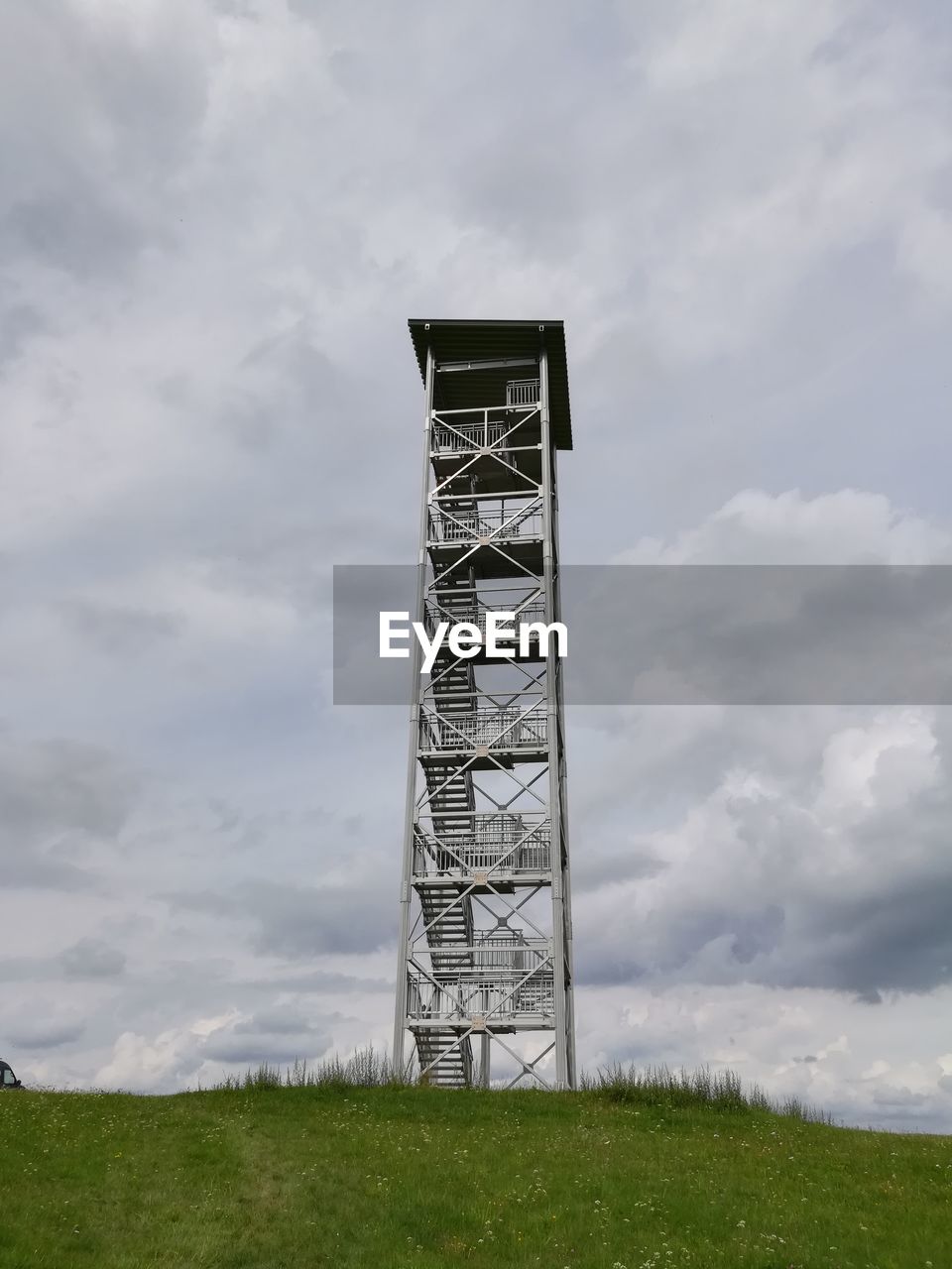 LOW ANGLE VIEW OF SIGN ON FIELD AGAINST SKY