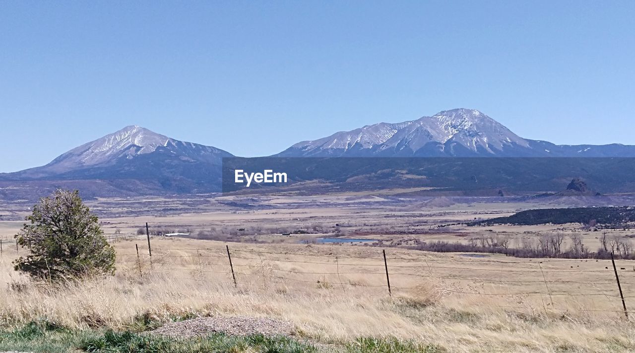 SCENIC VIEW OF LANDSCAPE AGAINST CLEAR SKY