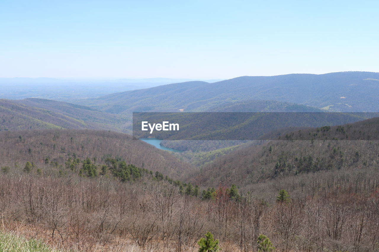 Scenic view of landscape against clear sky