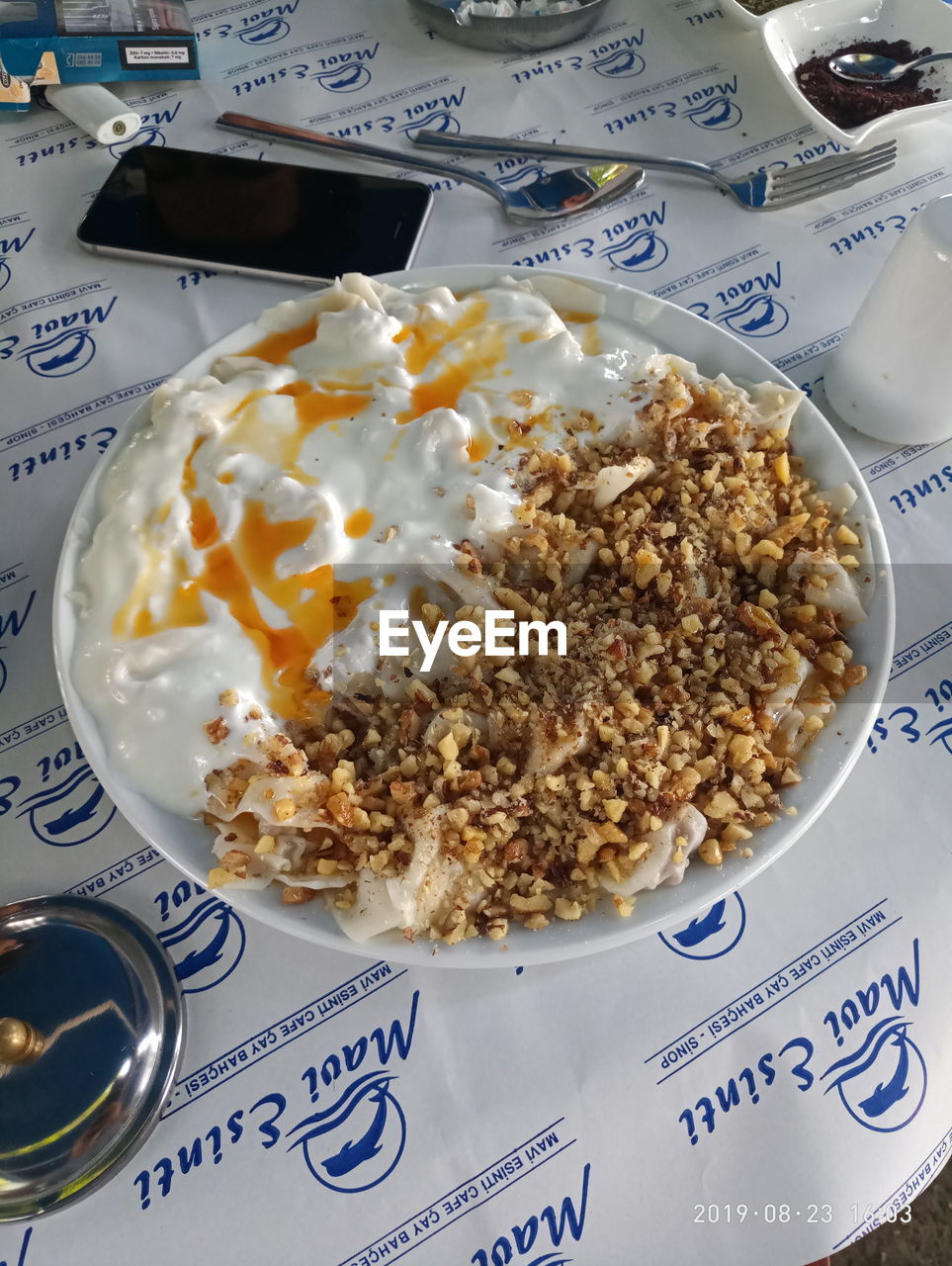 CLOSE-UP OF BREAKFAST SERVED ON TABLE