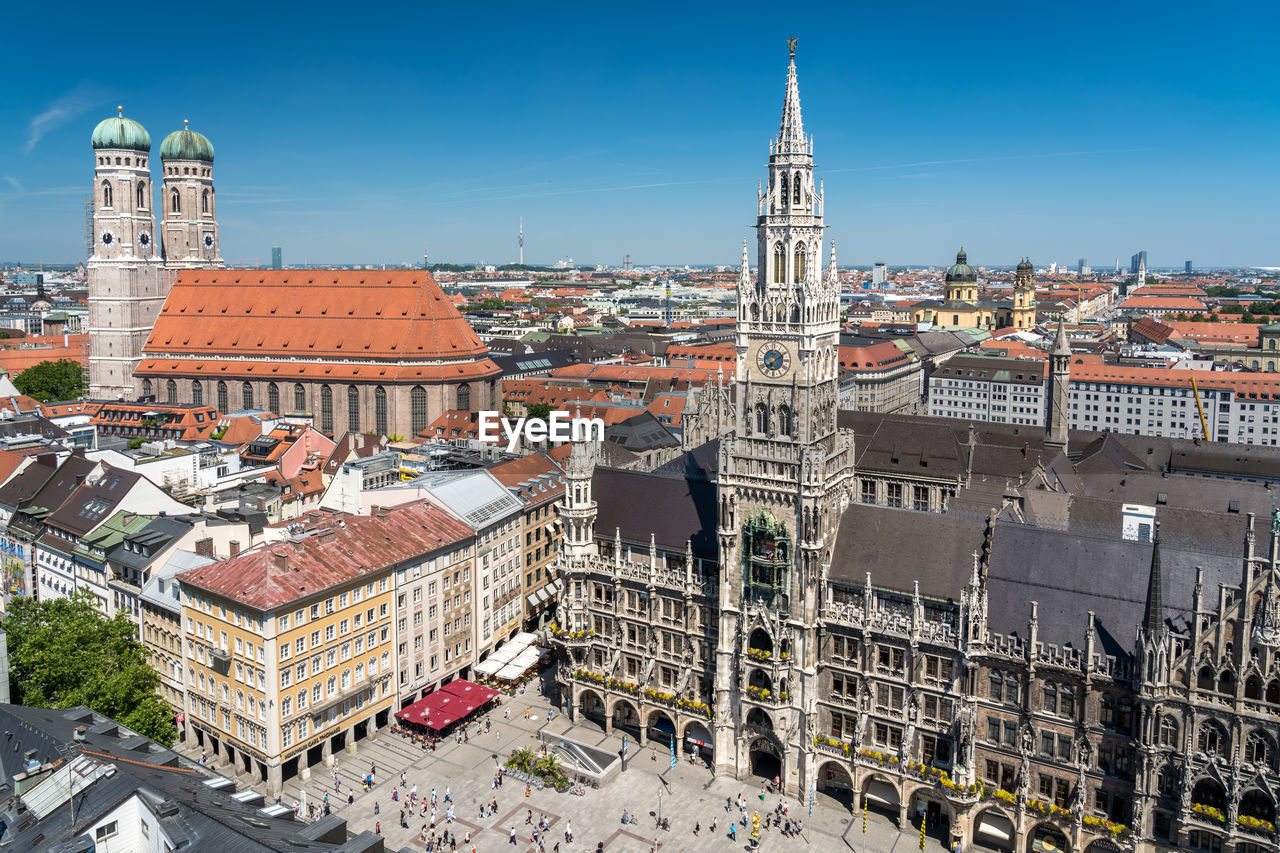 HIGH ANGLE VIEW OF CITY BUILDINGS