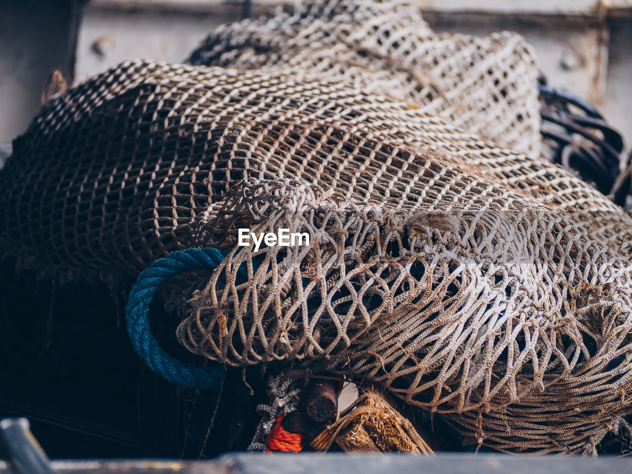 Close-up of fishing net