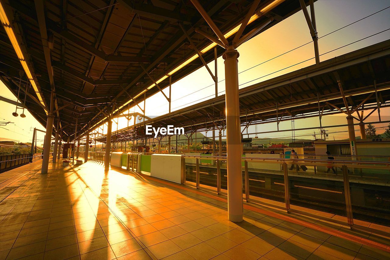 VIEW OF RAILROAD STATION PLATFORM