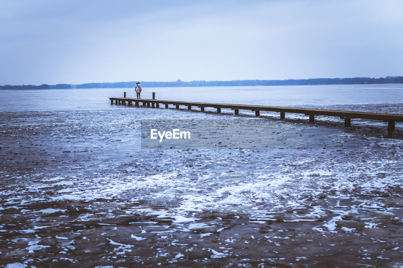 SCENIC VIEW OF PIER ON SEA AGAINST SKY