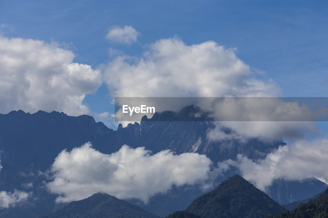 Low angle view of mountains against sky