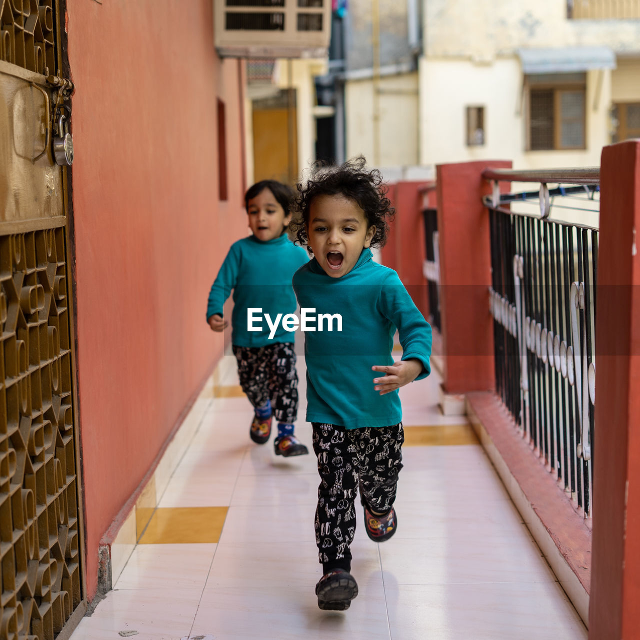 Sweet little kids having playtime fun