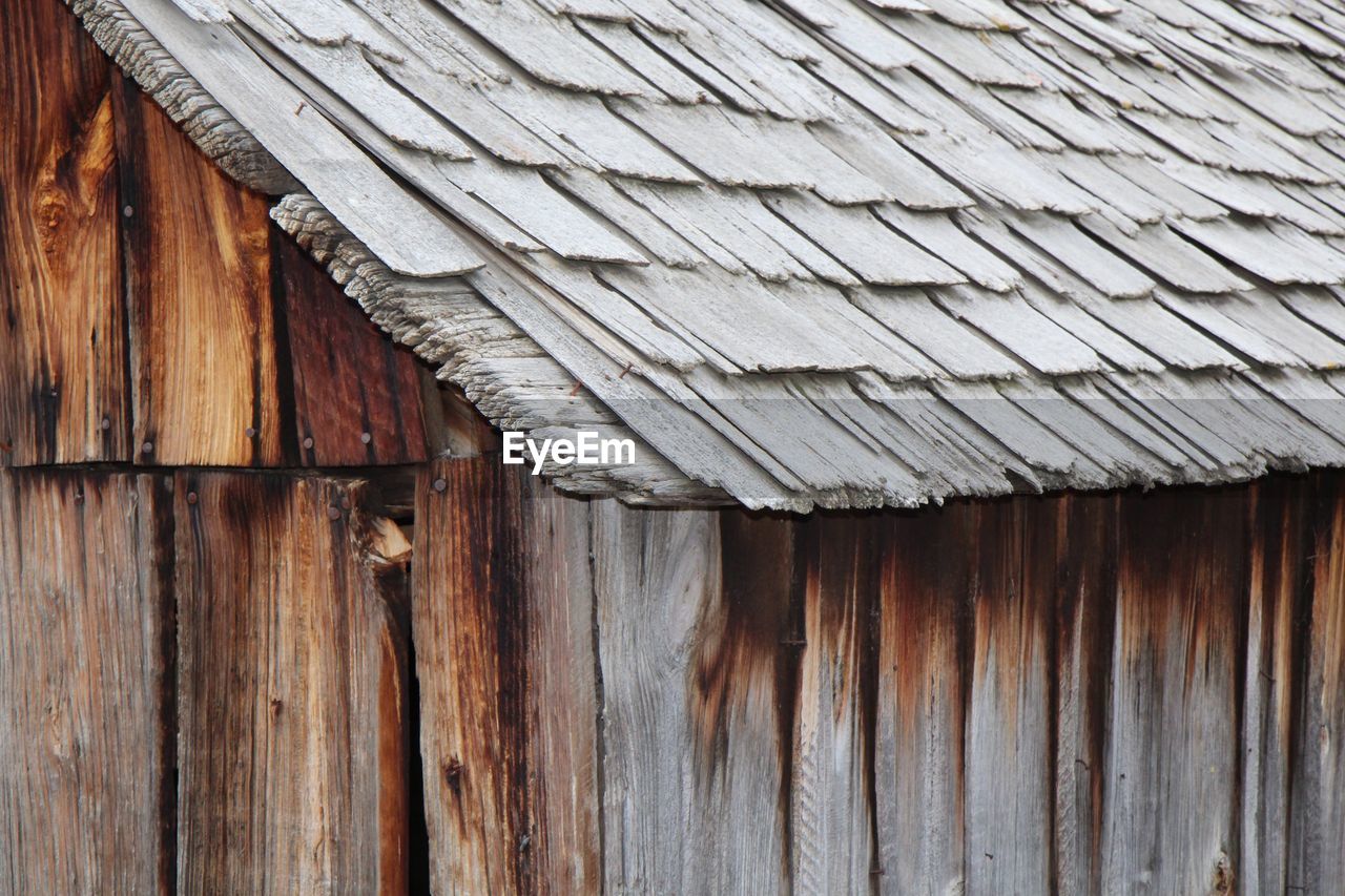 Close-up of wooden building