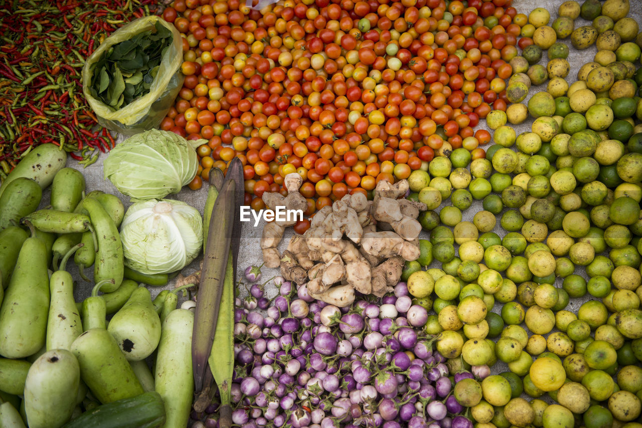 Full frame shot of vegetables for sale at market