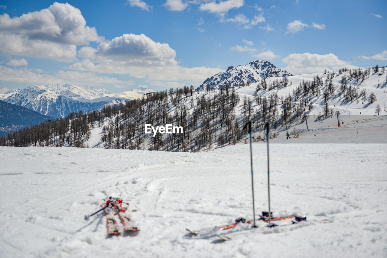 Scenic view of ski resort