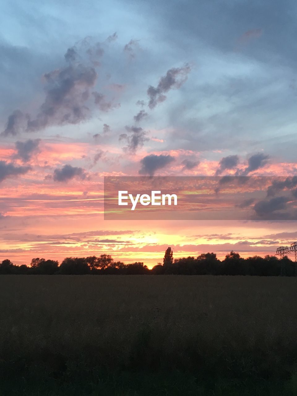 SCENIC VIEW OF LANDSCAPE AT SUNSET