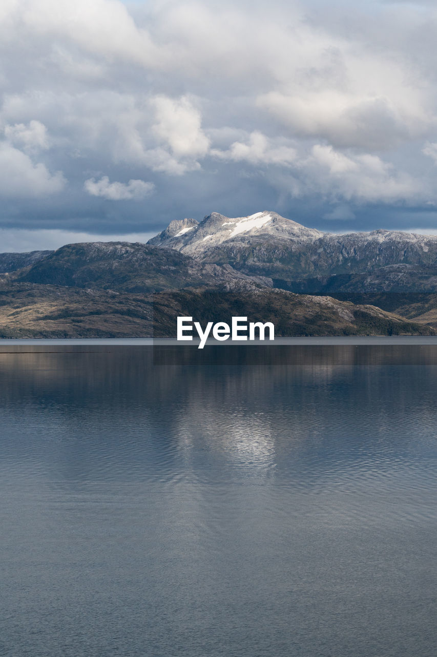 SCENIC VIEW OF LAKE AND MOUNTAINS