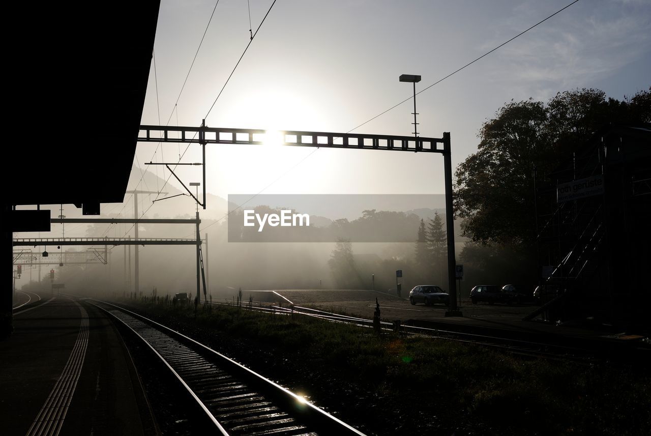 Railroad tracks against sky