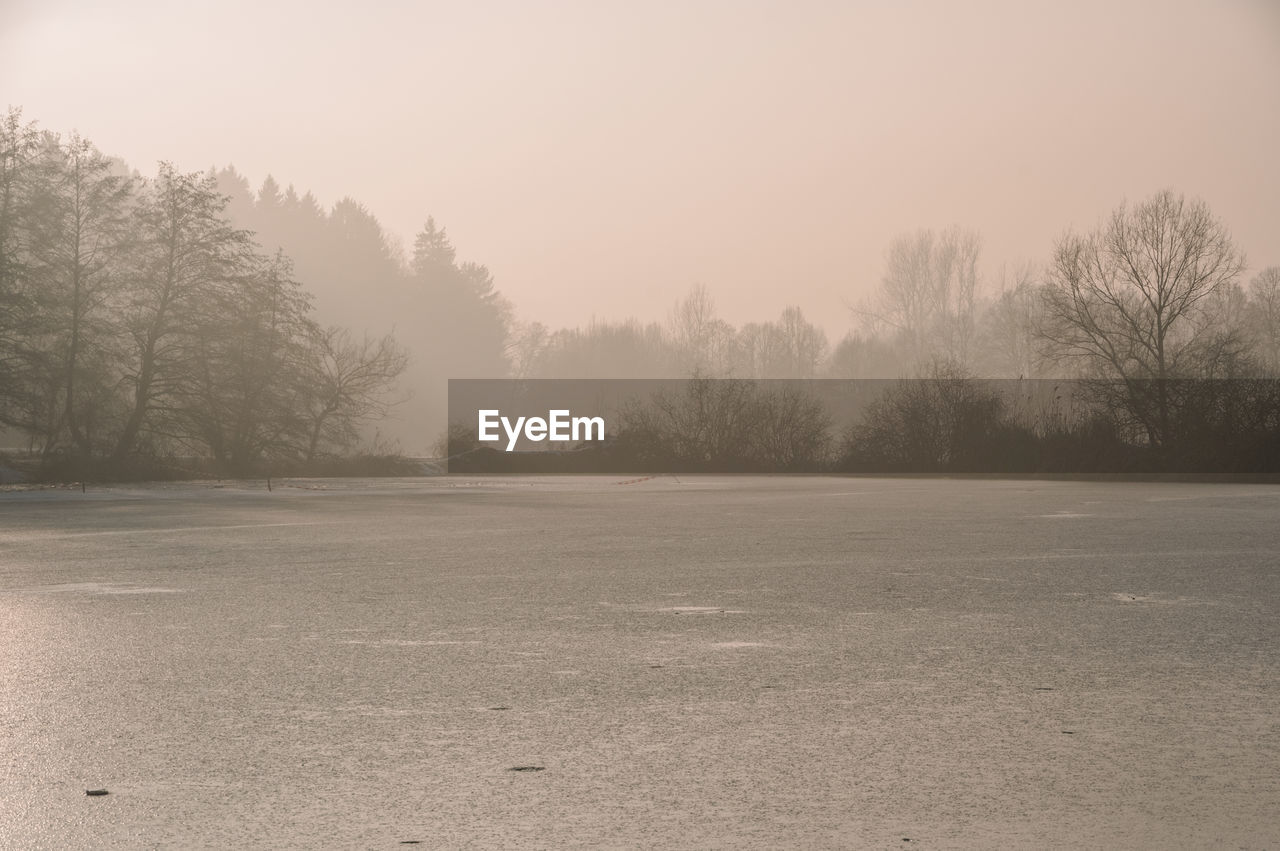 Afternoon light on a frozen lake