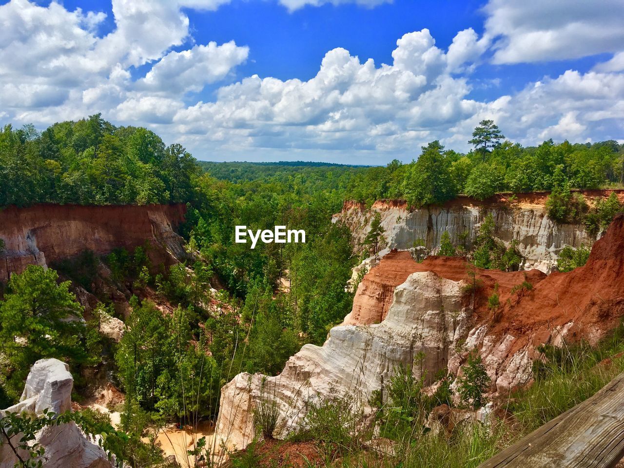 Scenic view of landscape against cloudy sky