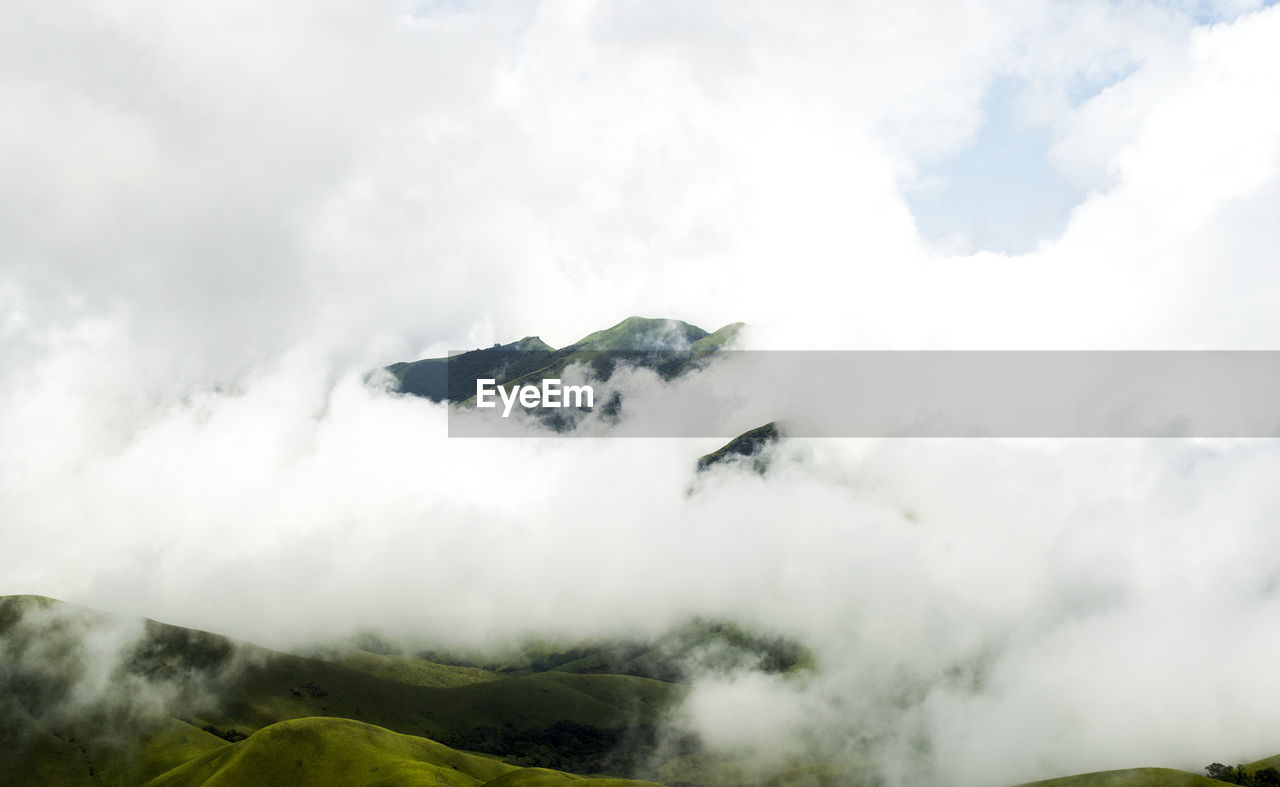 Mountain in clouds