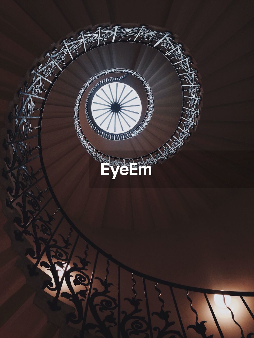 Low angle view of spiral staircase