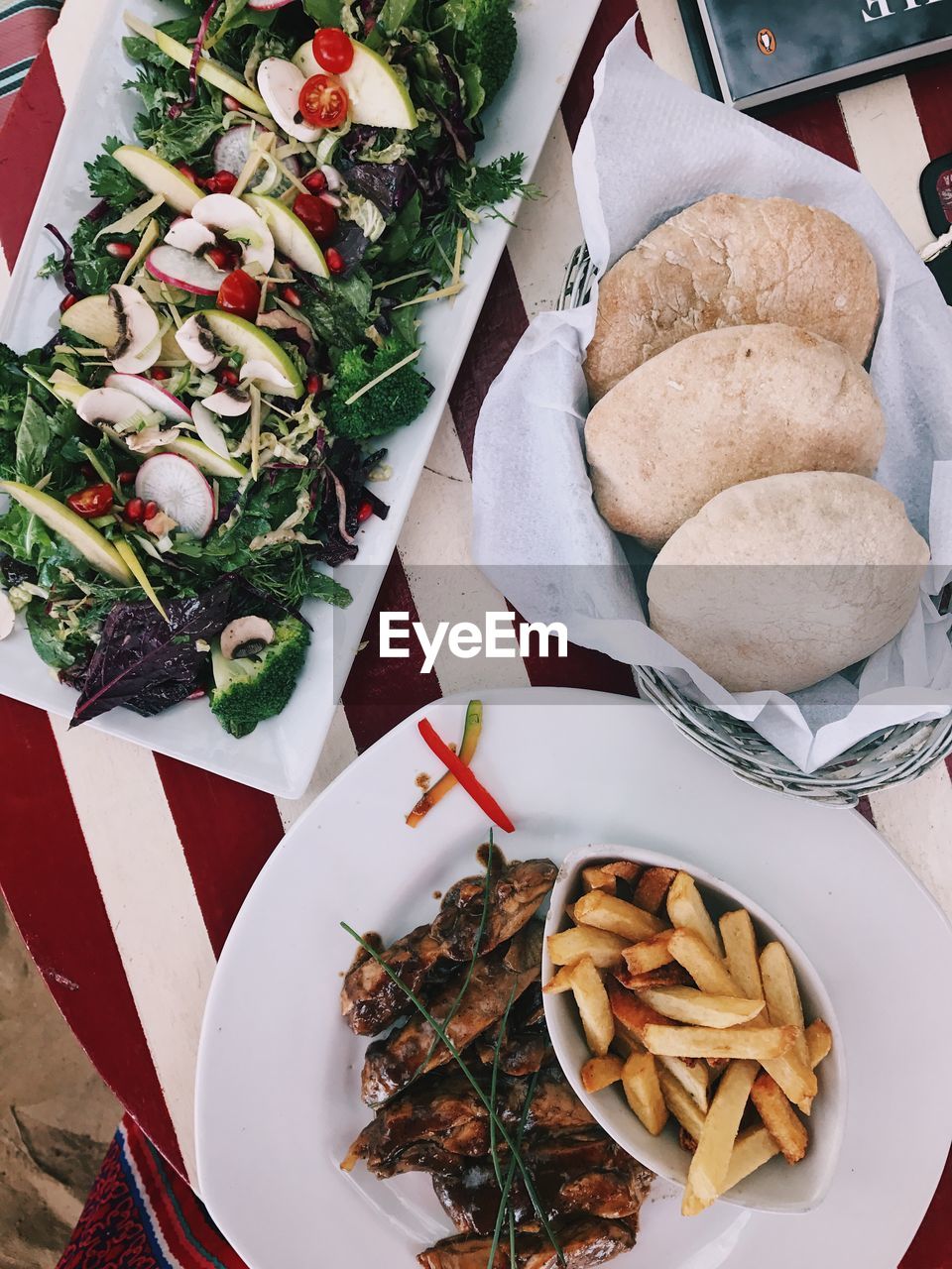 Close-up of food on table